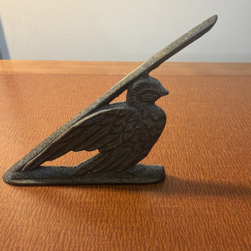 Vtg Brass Bird Sundial Piece Incomplete Garden Accent